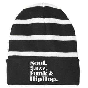 Soul Jazz Funk Striped Beanie with Solid Band