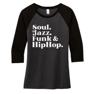 Soul Jazz Funk Women's Tri-Blend 3/4-Sleeve Raglan Shirt