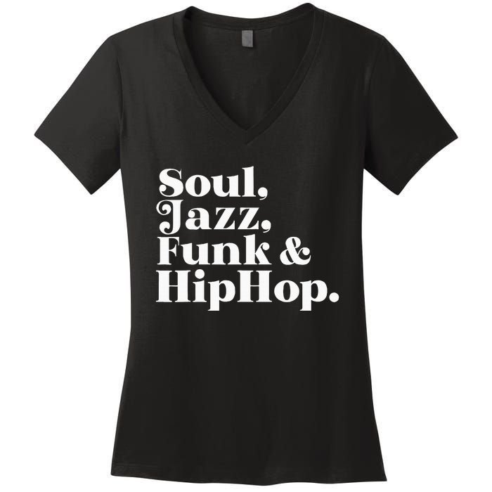 Soul Jazz Funk Women's V-Neck T-Shirt