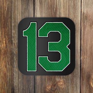 Sports Jersey Fan Player Supporter Kelly Green Number 13 Coaster