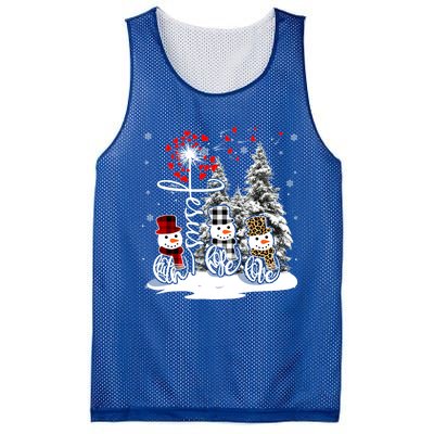 Snow Jesus Faith Hope Love Christian Xmas Heart Cross Gift Mesh Reversible Basketball Jersey Tank