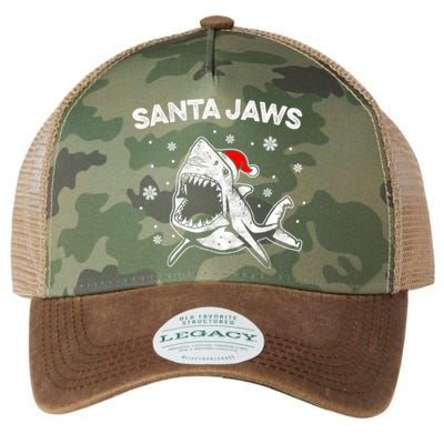 Santa Jaws Funny Shark Santa Hat Pajamas Christmas Legacy Tie Dye Trucker Hat