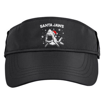 Santa Jaws Funny Shark Santa Hat Pajamas Christmas Adult Drive Performance Visor