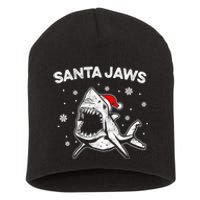 Santa Jaws Funny Shark Santa Hat Pajamas Christmas Short Acrylic Beanie