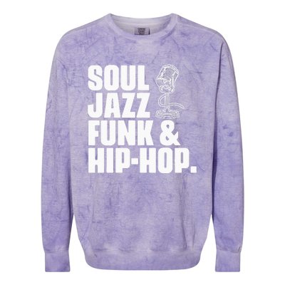 Soul Jazz Funk And Hip Hop Music Genre Musician Music Lovers Colorblast Crewneck Sweatshirt