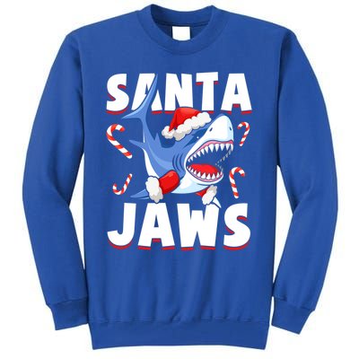 Santa Jaws Funny Christmas Shark Gift Tall Sweatshirt