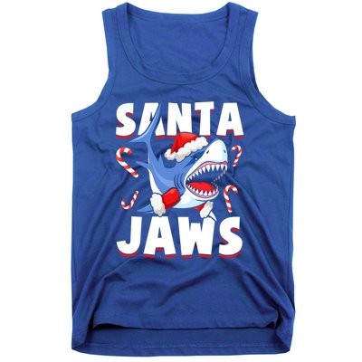 Santa Jaws Funny Christmas Shark Gift Tank Top