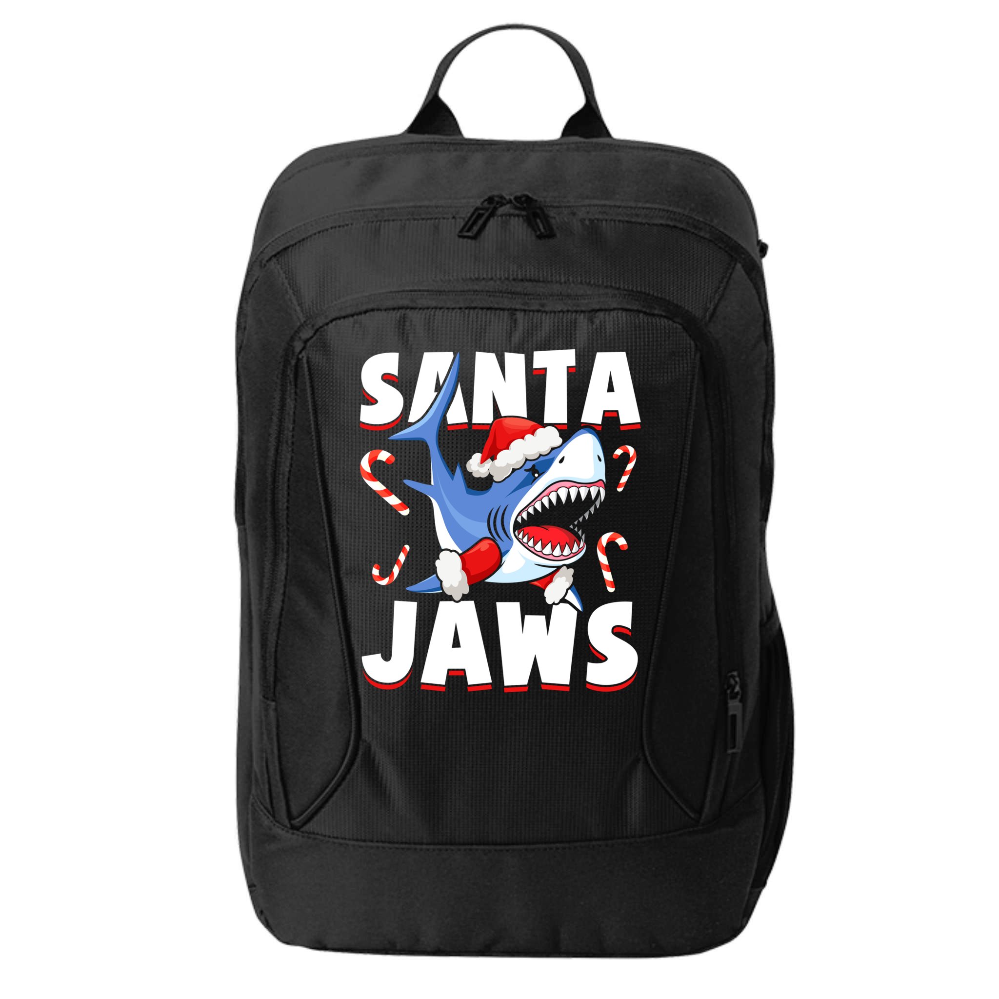 Santa Jaws Funny Christmas Shark Gift Cool Gift City Backpack