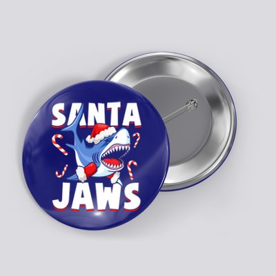 Santa Jaws Funny Christmas Shark Gift Cool Gift Button