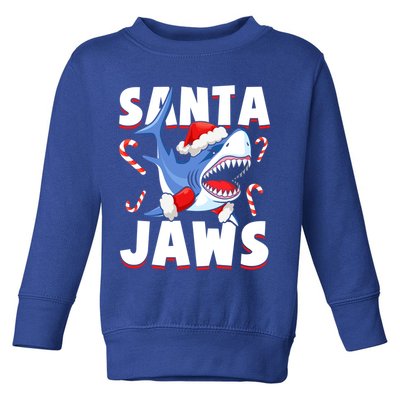 Santa Jaws Funny Christmas Shark Gift Cool Gift Toddler Sweatshirt