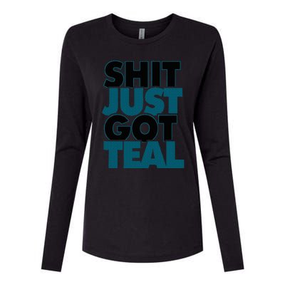 Shit Just Got Teal DTWD 904 Duval Til We Die Jacksonville  Womens Cotton Relaxed Long Sleeve T-Shirt