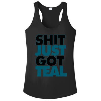 Shit Just Got Teal DTWD 904 Duval Til We Die Jacksonville  Ladies PosiCharge Competitor Racerback Tank