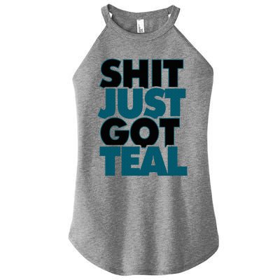 Shit Just Got Teal DTWD 904 Duval Til We Die Jacksonville  Women’s Perfect Tri Rocker Tank