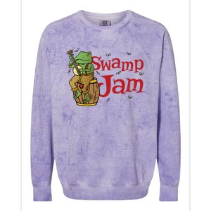 Swamp Jam Gator Musician Colorblast Crewneck Sweatshirt