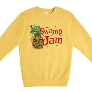 Swamp Jam Gator Musician Premium Crewneck Sweatshirt