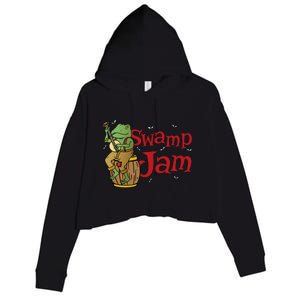 Swamp Jam Gator Musician Crop Fleece Hoodie