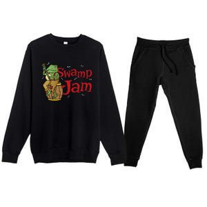 Swamp Jam Gator Musician Premium Crewneck Sweatsuit Set