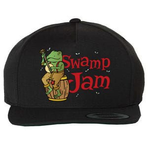 Swamp Jam Gator Musician Wool Snapback Cap