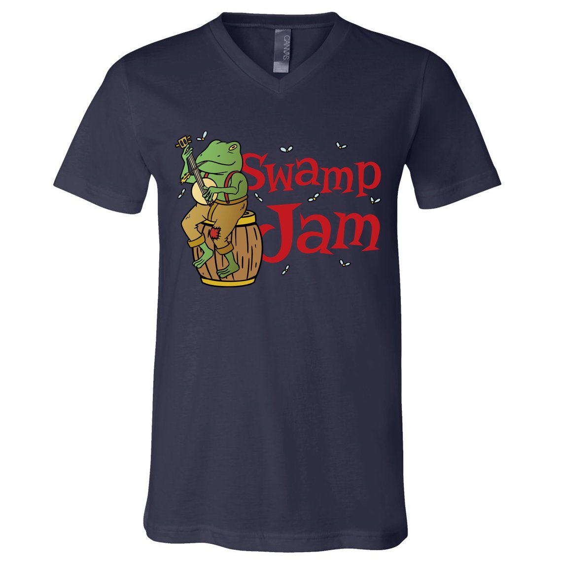 Swamp Jam Gator Musician V-Neck T-Shirt