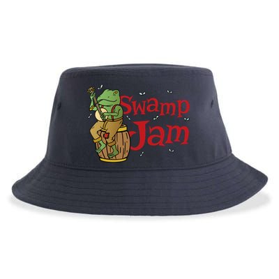 Swamp Jam Gator Musician Sustainable Bucket Hat