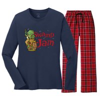 Swamp Jam Gator Musician Women's Long Sleeve Flannel Pajama Set 