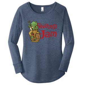 Swamp Jam Gator Musician Women's Perfect Tri Tunic Long Sleeve Shirt