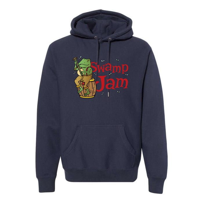 Swamp Jam Gator Musician Premium Hoodie