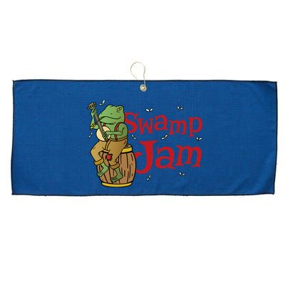 Swamp Jam Gator Musician Large Microfiber Waffle Golf Towel
