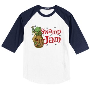 Swamp Jam Gator Musician Baseball Sleeve Shirt