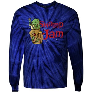 Swamp Jam Gator Musician Tie-Dye Long Sleeve Shirt