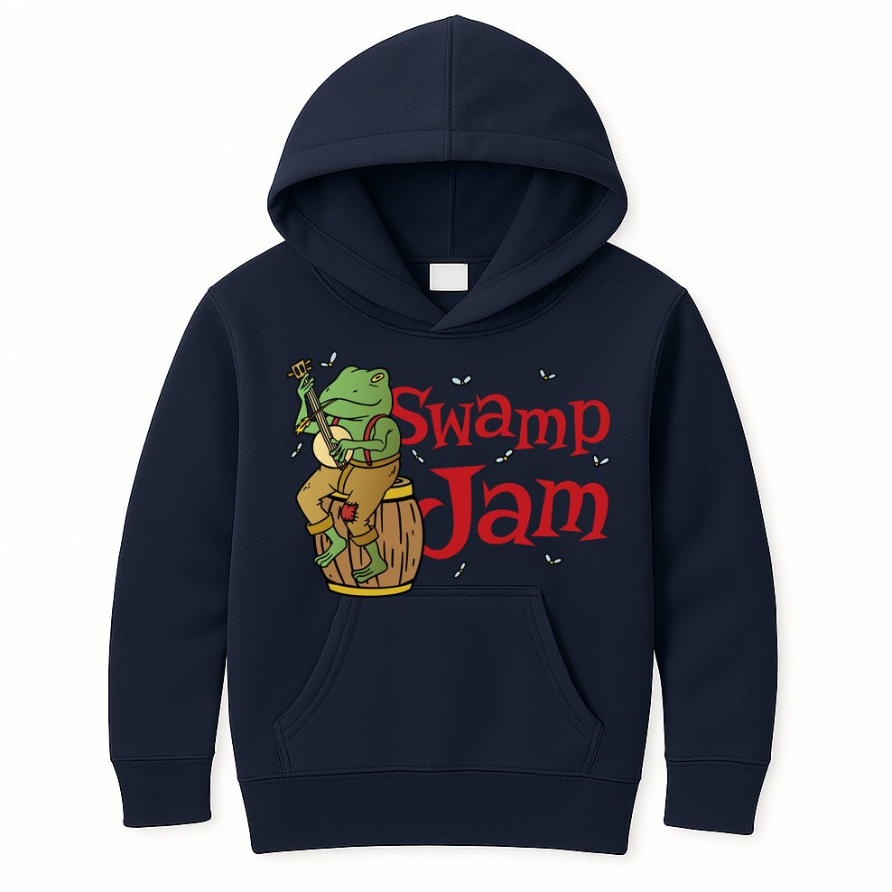 Swamp Jam Gator Musician Kids Hoodie