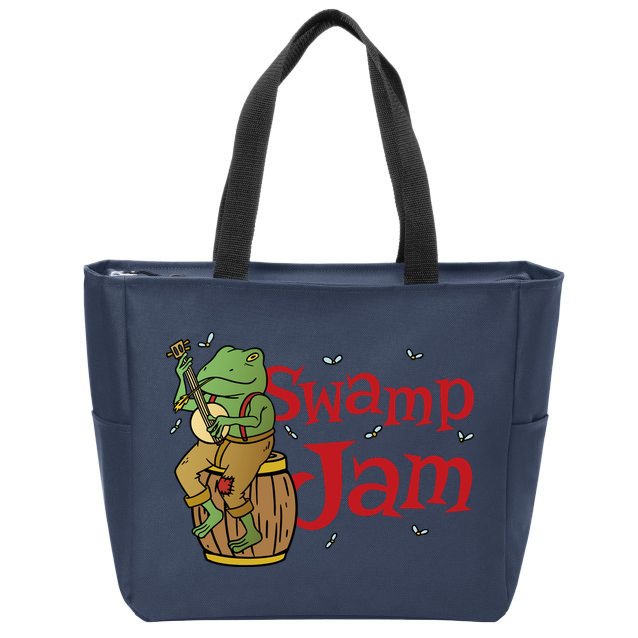 Swamp Jam Gator Musician Zip Tote Bag