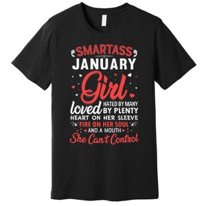 Smartass January Gift For Wo Premium T-Shirt