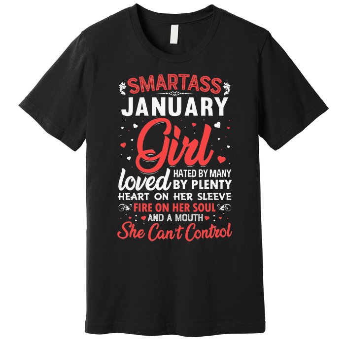 Smartass January Gift For Wo Premium T-Shirt