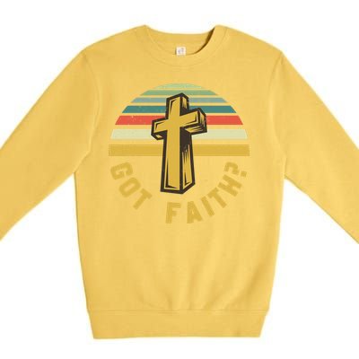 Sunset Jesus Got Faith Premium Crewneck Sweatshirt