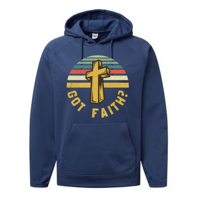 Sunset Jesus Got Faith Performance Fleece Hoodie