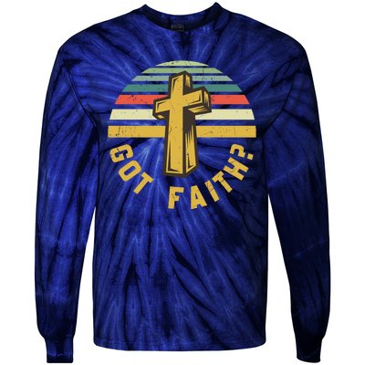 Sunset Jesus Got Faith Tie-Dye Long Sleeve Shirt