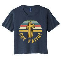 Sunset Jesus Got Faith Women's Crop Top Tee