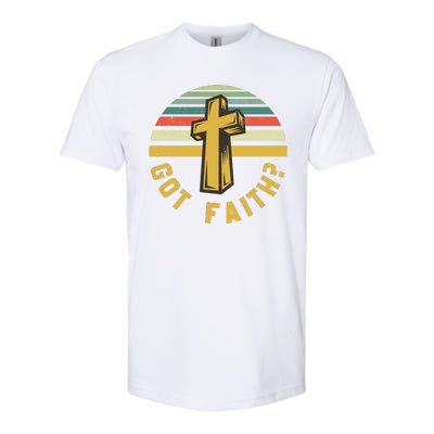 Sunset Jesus Got Faith Softstyle CVC T-Shirt