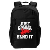 Snowmobile Just Gonna Send It Funny Freestyle Motor Sled Backpack