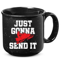 Snowmobile Just Gonna Send It Funny Freestyle Motor Sled 15oz Campfire Ceramic Mug