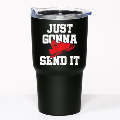 Snowmobile Just Gonna Send It Funny Freestyle Motor Sled Tumbler