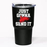 Snowmobile Just Gonna Send It Funny Freestyle Motor Sled Tumbler