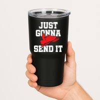 Snowmobile Just Gonna Send It Funny Freestyle Motor Sled Tumbler