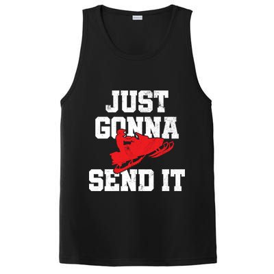 Snowmobile Just Gonna Send It Funny Freestyle Motor Sled PosiCharge Competitor Tank