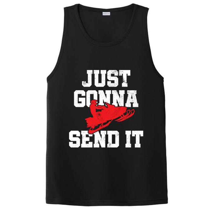 Snowmobile Just Gonna Send It Funny Freestyle Motor Sled PosiCharge Competitor Tank