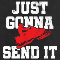 Snowmobile Just Gonna Send It Funny Freestyle Motor Sled Microfiber Hand Towel