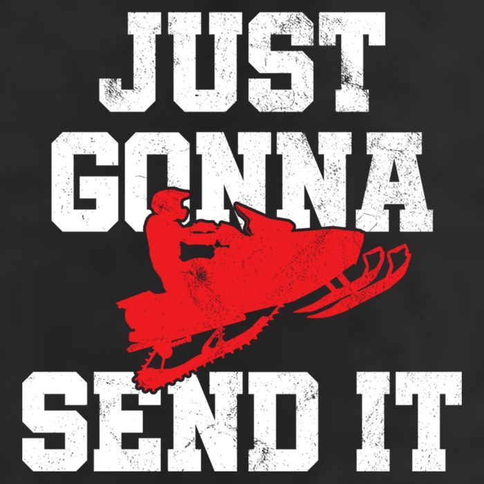 Snowmobile Just Gonna Send It Funny Freestyle Motor Sled Microfiber Hand Towel