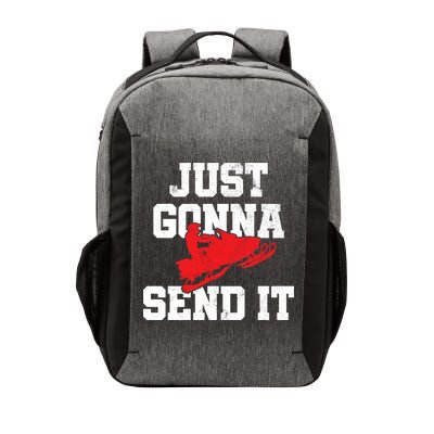 Snowmobile Just Gonna Send It Funny Freestyle Motor Sled Vector Backpack
