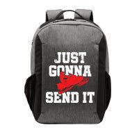 Snowmobile Just Gonna Send It Funny Freestyle Motor Sled Vector Backpack